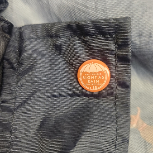 Joules Right As Rain Waterproof Jacket Women 12 AOP Dog Print Navy Coat Packable - Picture 7 of 12